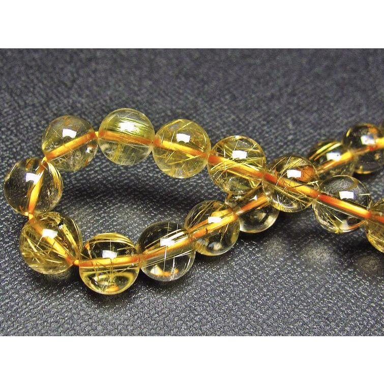 ルチルクォーツ ブレスレット ゴールドタイチンルチル 8mm t36-5753