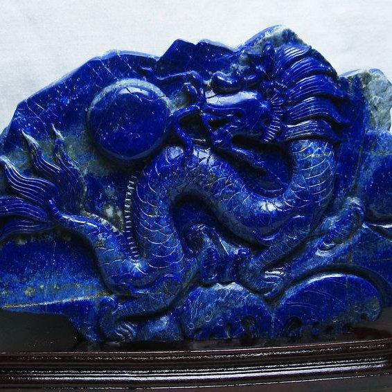 天然石 ラピスラズリ 龍 置物 【公式通販】