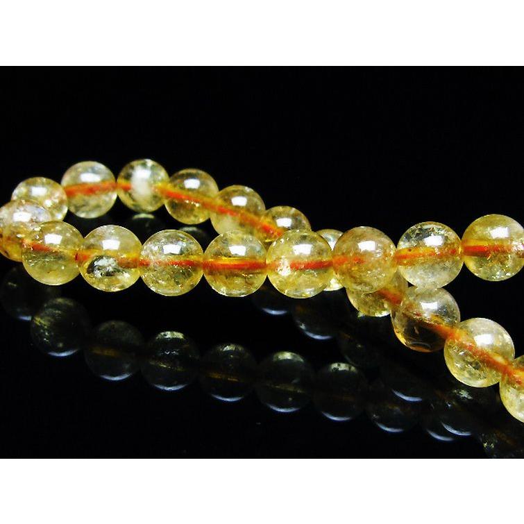 虹入り シトリン ブレスレット 7mm t366-13280 : 誠安天然石専門店