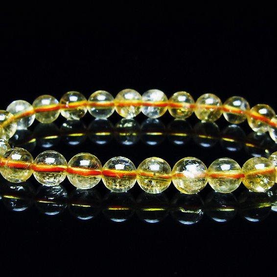 虹入り シトリン ブレスレット 7mm t366-13281 : 誠安天然石専門店