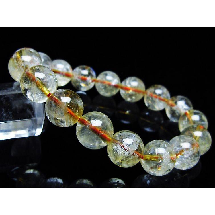 虹入り シトリン ブレスレット 12mm t366-13342 : 誠安天然石専門店 