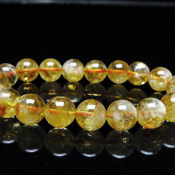虹入り シトリン ブレスレット 10mm t366-13650 : 誠安天然石専門店