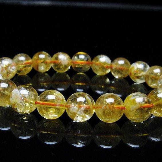 虹入り シトリン ブレスレット 10mm t366-13675 : 誠安天然石専門店