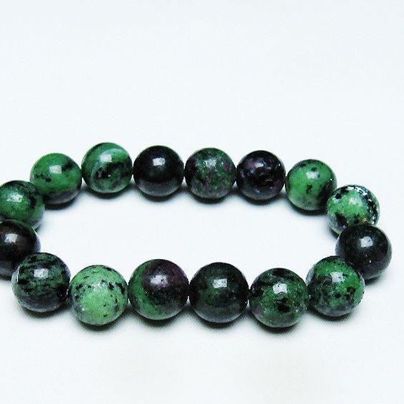 ルビーインゾイサイト ブレスレット 13mm t372-3289 : 誠安天然石専門