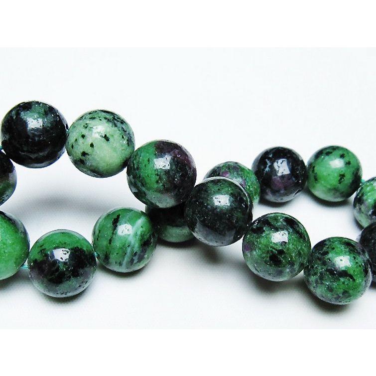 ルビーインゾイサイト ブレスレット 13mm t372-3289 : 誠安天然石専門