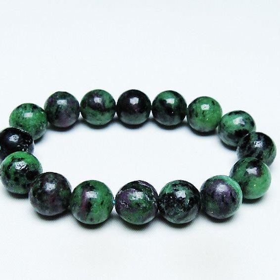 ルビーインゾイサイト ブレスレット 13mm t372-3292 : 誠安天然石専門