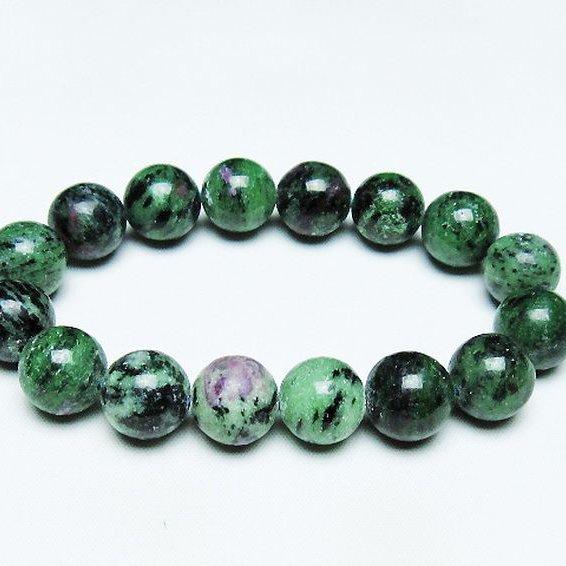 ルビーインゾイサイト ブレスレット 13mm t372-3469 : 誠安天然石専門