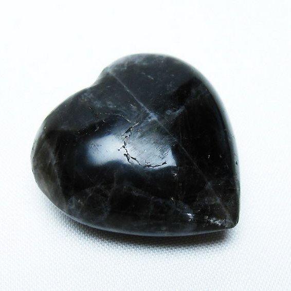 モリオン 純天然 黒水晶 ハート 置物 t375-4805 : 誠安天然石専門店