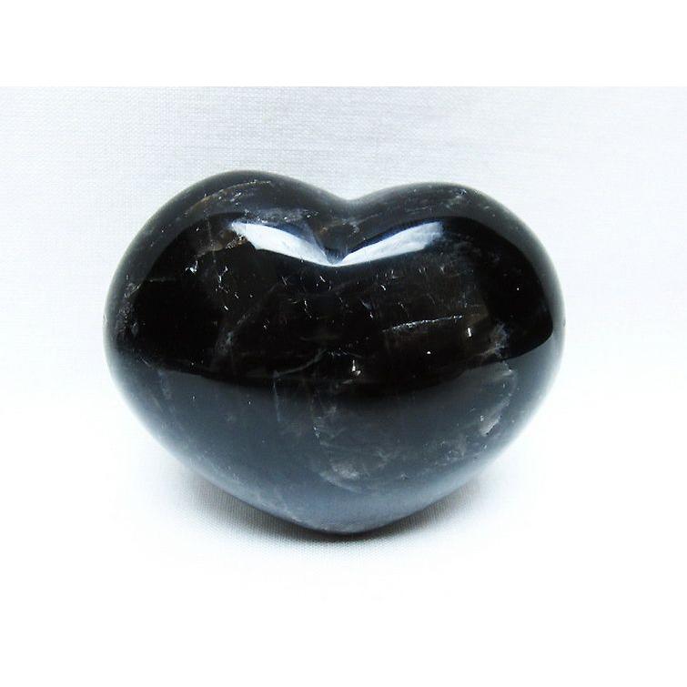 モリオン 純天然 黒水晶 ハート 置物 t375-5071 : 誠安天然石専門店
