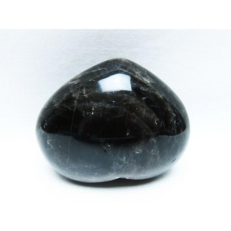 モリオン 純天然 黒水晶 ハート 置物 t375-5071 : 誠安天然石専門店