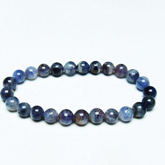 スーパーセブンアイオライト ブレスレット 7mm t378-4371 : 誠安天然石