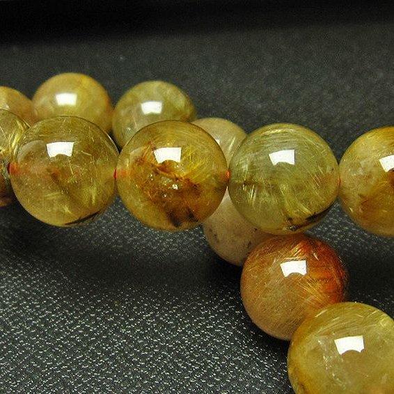 ルチルクォーツ ブレスレット 放射金針ルチル 12mm t38-1153 : 誠安