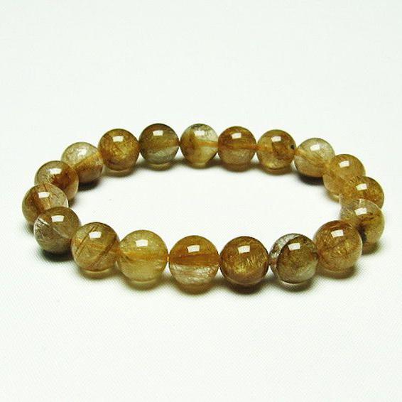 ルチルクォーツ ブレスレット 放射金針ルチル 10mm t38-1226 : 誠安