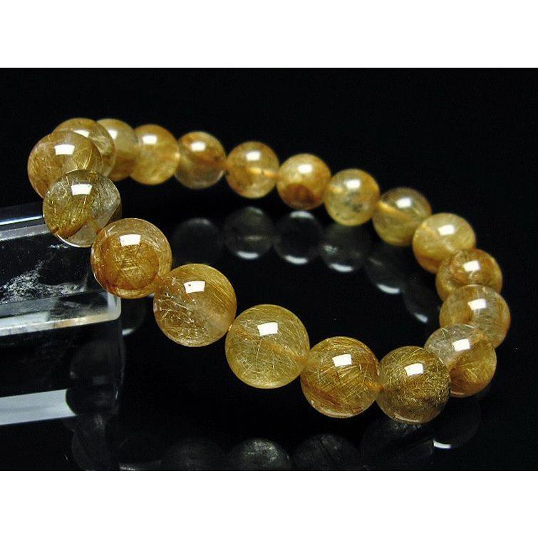[本物 新品]ルチルクォーツ 10mmブレスレット ルチルクォーツ - ブレスレット10mm - 天然石 - 金運 – STONEMARKET