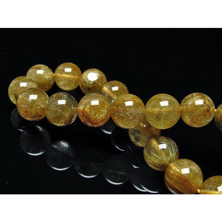 ルチルクォーツ ブレスレット 放射金針ルチル 10mm t38-1226 : 誠安