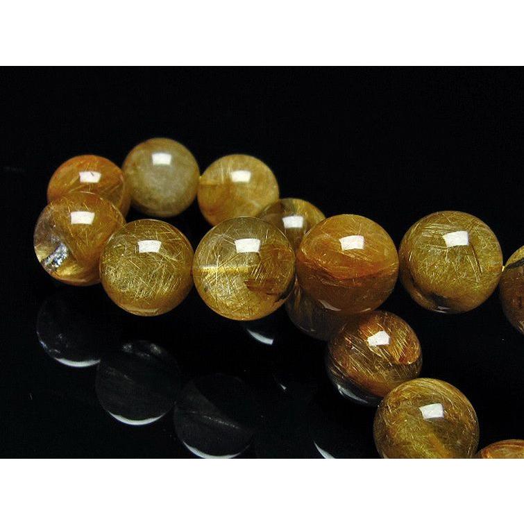 ルチルクォーツ ブレスレット 放射金針ルチル 13mm t38-1244 : 誠安