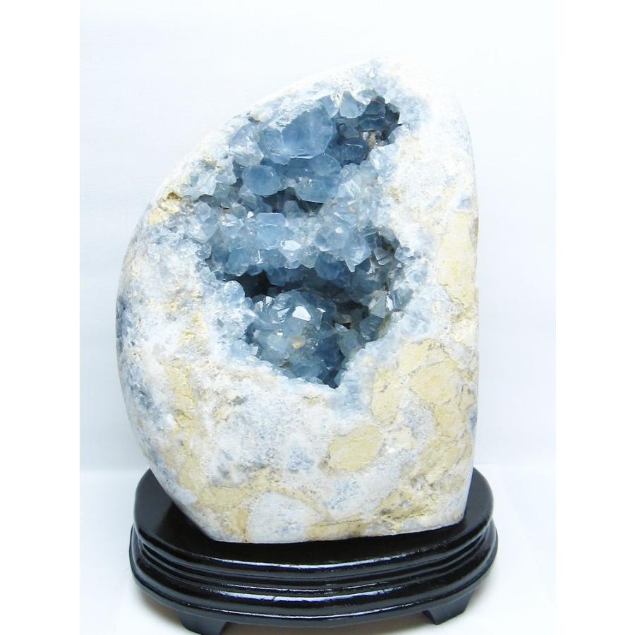 重さ約：1450gAAA級天然セレスタイト原石 14.2Kg セレスタイト 天青石 原石 t385-14872 : 誠安天然石専門