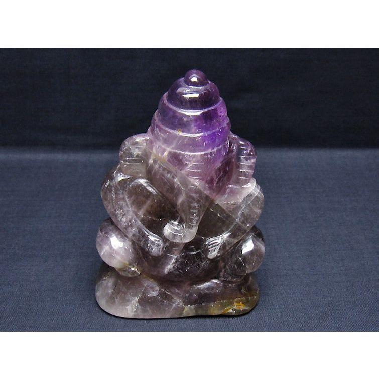 アメジスト ガネーシャ 彫刻品 置物 t42-593 : 誠安天然石専門店