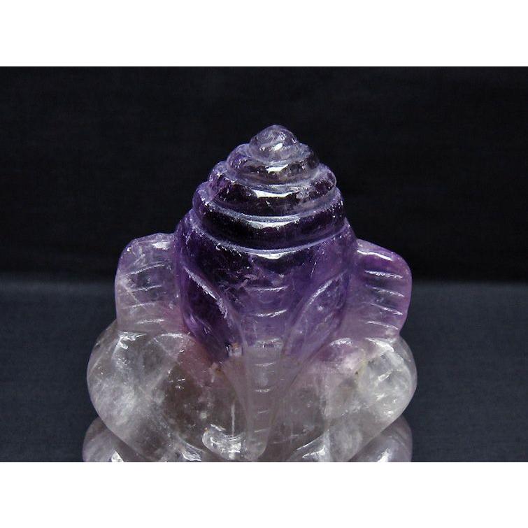 アメジスト ガネーシャ 彫刻品 置物 t42-596 : 誠安天然石専門店