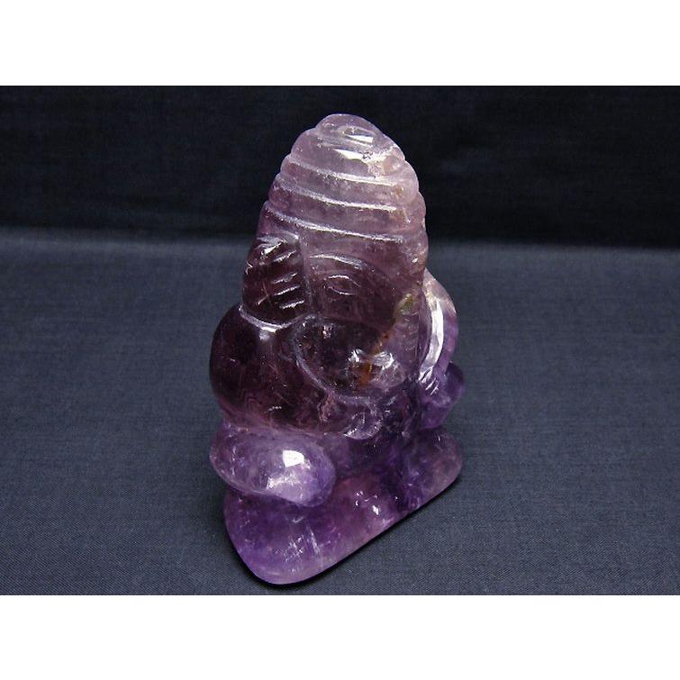 【ガネーシャ】アメジストドーム 10.8㌔ 鑑賞石 観賞石 水石 盆石 アメジスト ガネーシャ 彫刻品 置物 t42-655 : 誠安天然石専門店