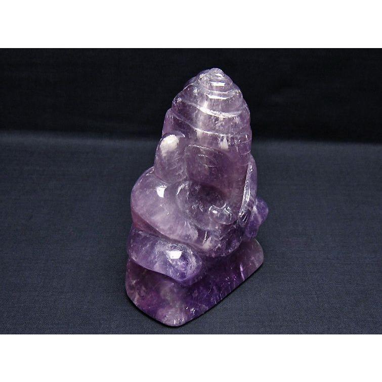 アメジスト ガネーシャ 彫刻品 置物 t42-657 : 誠安天然石専門店