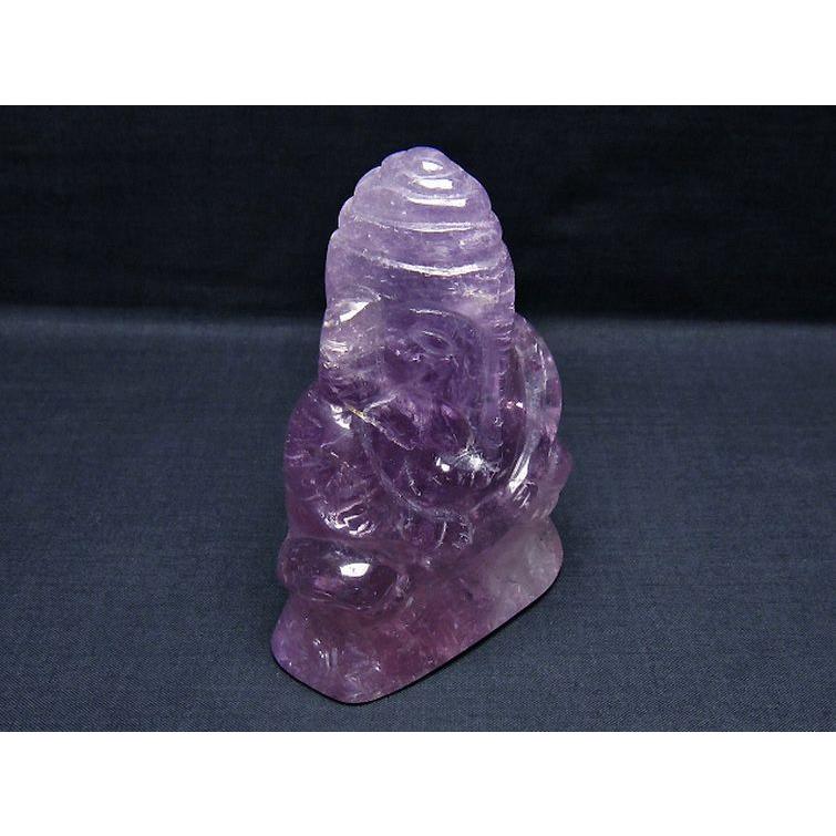 アメジスト ガネーシャ 彫刻品 置物 t42-667 : 誠安天然石専門店