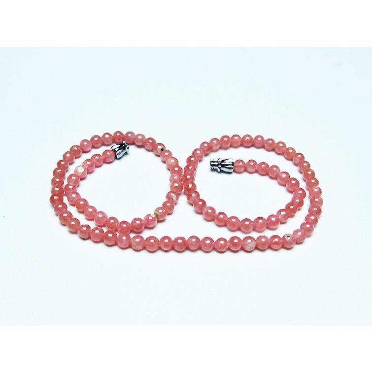 インカローズ ロードクロサイト ネックレス 4mm t423-1896 : 誠安