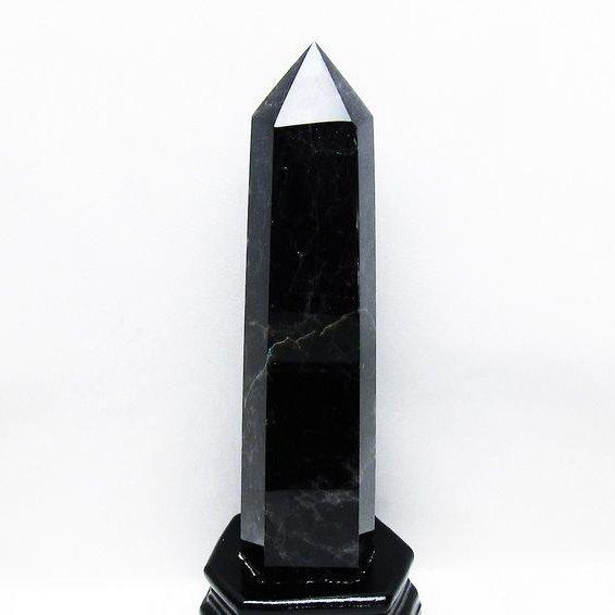 1.1Kg モリオン 純天然 黒水晶 六角柱 t43-8084 : 誠安天然石専門店