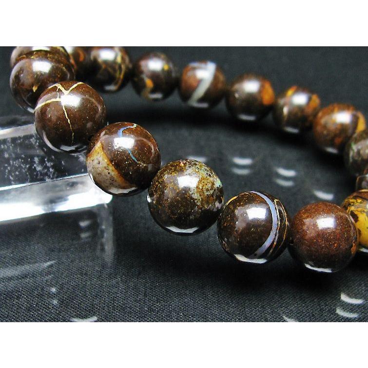 アイアンオパール ブレスレット 12mm t435-8076 : 誠安天然石専門店