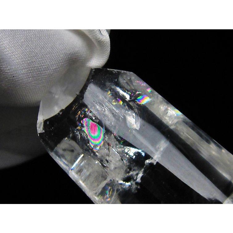 アイリスクォーツ 虹入り レインボー水晶 タンブル t436-1992 : 誠安