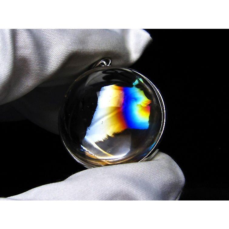 アイリスクォーツ 虹入り レインボー水晶 ペンダント t436-2481 : 誠安