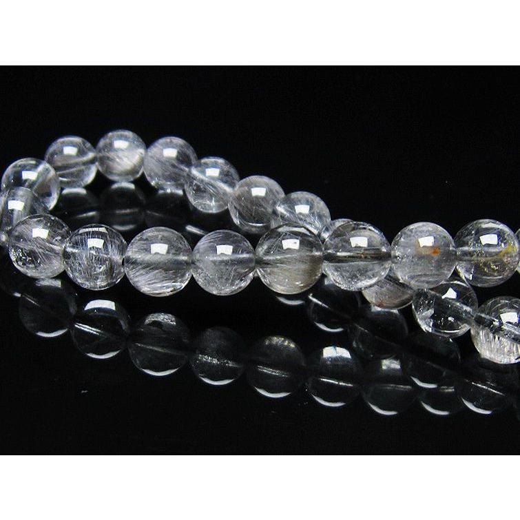 ルチルクォーツ ブレスレット 放射プラチナルチル 7mm t437-2317 : 誠