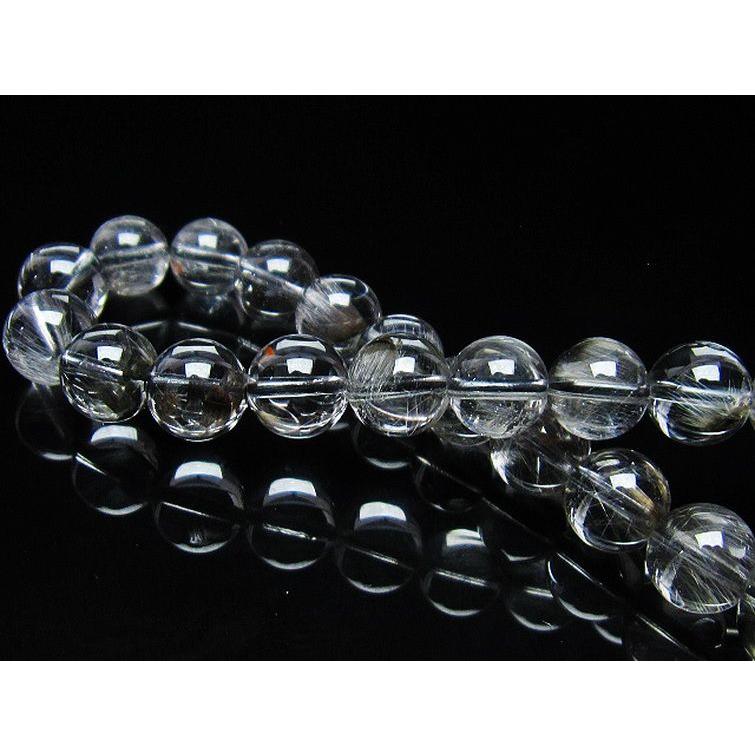 ルチルクォーツ ブレスレット 放射プラチナルチル 8mm t437-2363