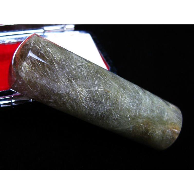 豪華ルチルクォーツ（金針ルチル水晶） 印材 t44-525 : 誠安