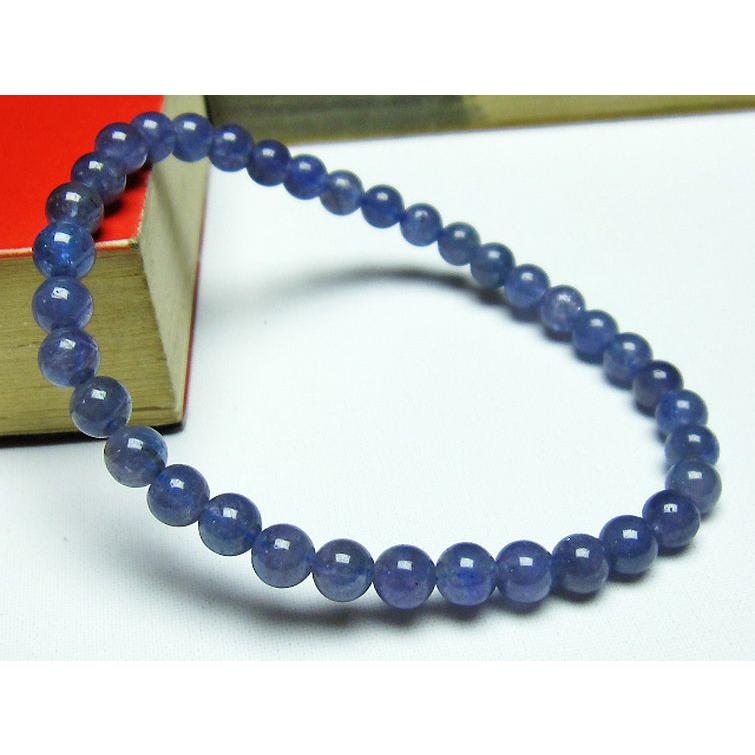 タンザナイトブレス　5ミリ タンザナイト ブレスレット 5mm t449-1094 : 誠安天然石専門店