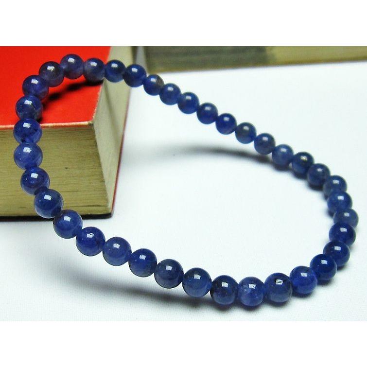 タンザナイト ブレスレット 5mm t449-1096 : 誠安天然石専門店