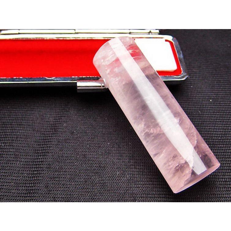 ローズクォーツ 印材 (18mm) 紅水晶 貴石印 パワーストーン 天然石 t46