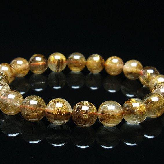 E014 高グレードゴールドタイチンルチルブレスレット