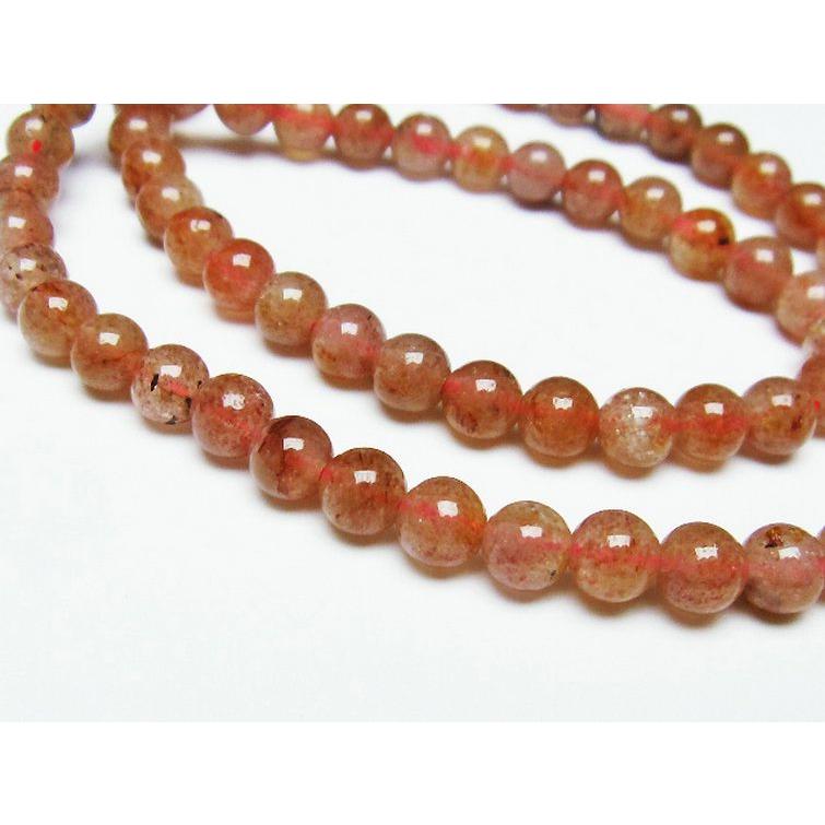 ストロベリークォーツ ネックレス 6mm t489-1584 : 誠安天然石専門店