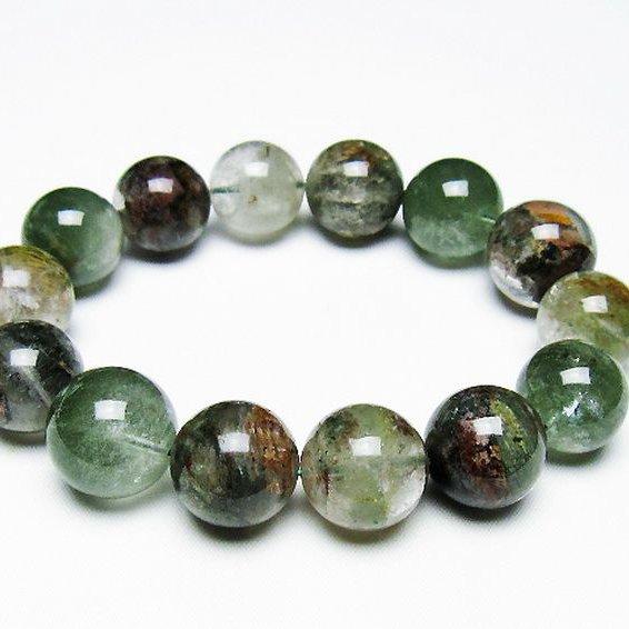グリーンファントム ブレスレット 17mm t493-6353 : 誠安天然石専門店