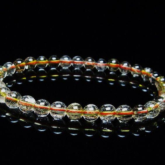 ルチルクォーツ（金針ルチル水晶） ブレスレット 6mm t5-21571 : 誠安