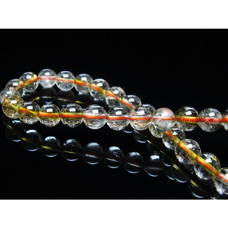 ルチルクォーツ（金針ルチル水晶） ブレスレット 6mm t5-21571 : 誠安