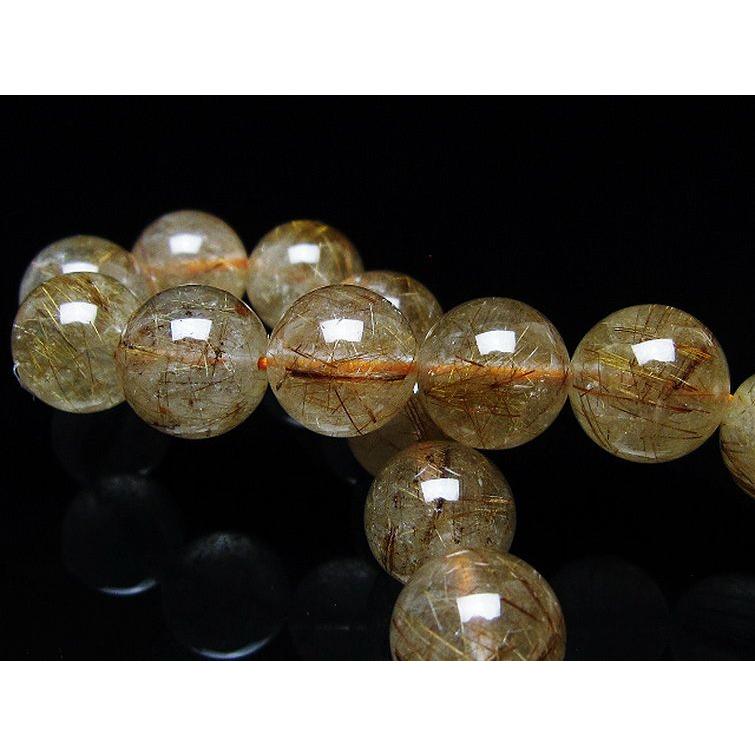 [最高級品/中古]タイチンゴールドルチルクォーツ ブレスレット 12ｍｍ ルチルクォーツ（金針ルチル水晶） ブレスレット 12mm t50-10051 : 誠