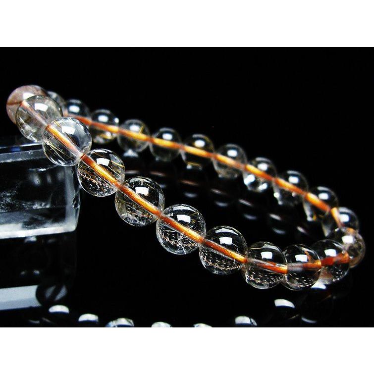 ルチルクォーツ（金針ルチル水晶） ブレスレット 8mm t50-10135 : 誠安 