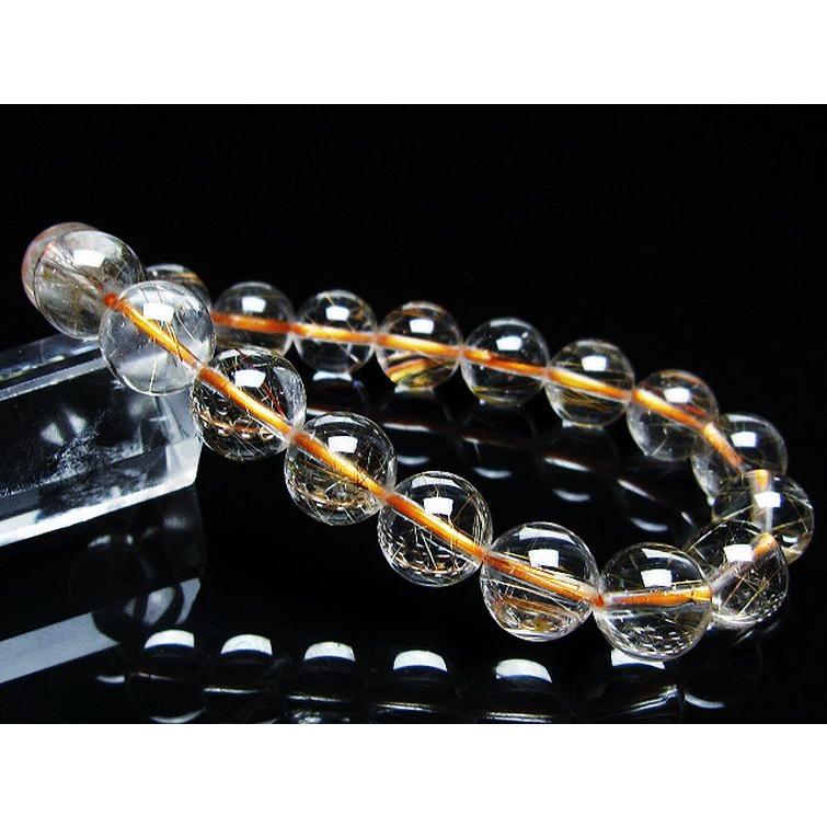ルチルクォーツ（金針ルチル水晶） ブレスレット 11mm t50-10185
