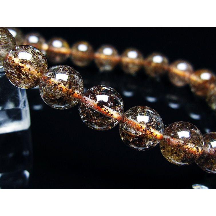 ルチルクォーツ（金針ルチル水晶） ブレスレット 8mm t50-10197 : 誠安