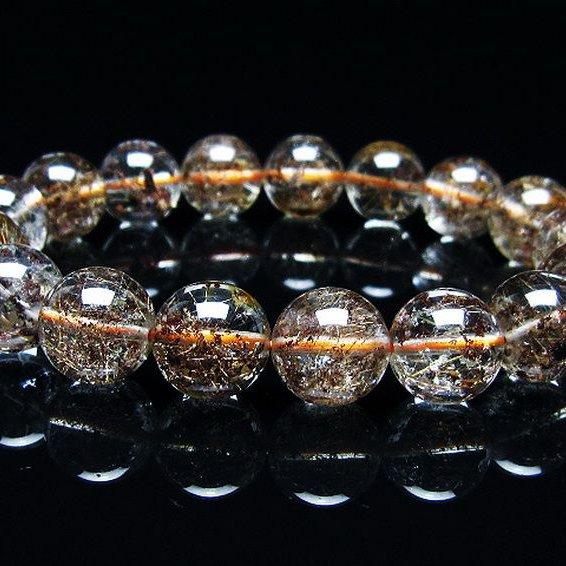 ルチルクォーツ（金針ルチル水晶） ブレスレット 12mm t50-10200 : 誠