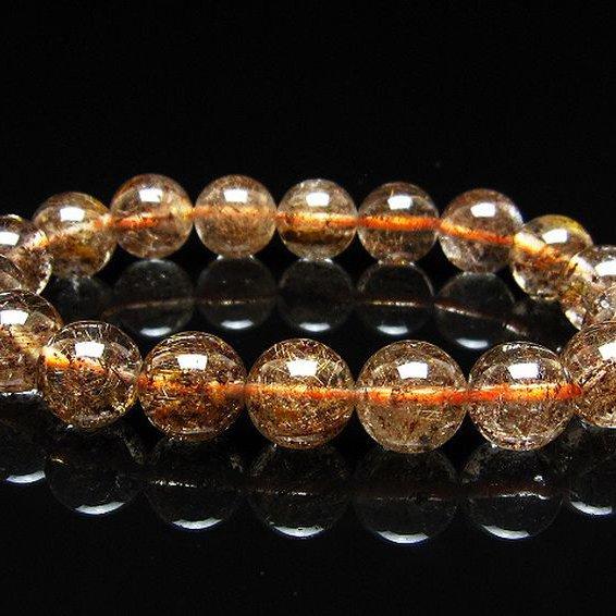 ガーデンクォーツ（庭園水晶） ルチル入り ブレスレット 11mm t50