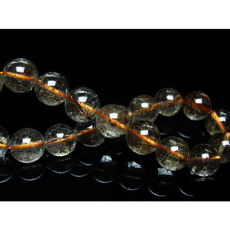ガーデンクォーツ ブレスレット ルチル入り 庭園水晶 10mm t50-9638