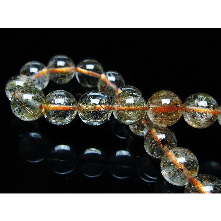 ルチルクォーツ（金針ルチル水晶） ブレスレット 8mm t50-9835 : 誠安